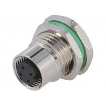 SP-M12D-04P-FF-SF8002-00A(H); Socket; M12; PIN: 4; female; D code-Ethernet; THT; IP65/IP67; 250V; DEGSON ELECTRONICS