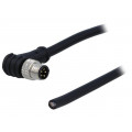 PM-M8B-05P-MM-SR7A01-00B(H); Connector: M8; male; PIN: 5; angled 90°; plug; 3A; IP65/IP67; 30V; 1m; DEGSON ELECTRONICS