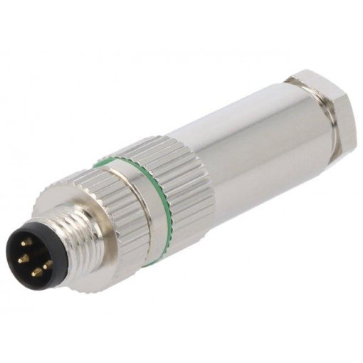 PASH-M8A-04P-MM-SL7001-00B(H); Connector: M8; male; PIN: 4; straight; for cable; plug; 3A; IP65/IP67; DEGSON ELECTRONICS