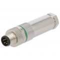 PASH-M8B-05P-MM-SL7001-00B(H); Connector: M8; male; PIN: 5; straight; for cable; plug; 3A; IP65/IP67; DEGSON ELECTRONICS