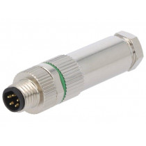 PASH-M8B-05P-MM-SL7001-00B(H); Connector: M8; male; PIN: 5; straight; for cable; plug; 3A; IP65/IP67; DEGSON ELECTRONICS