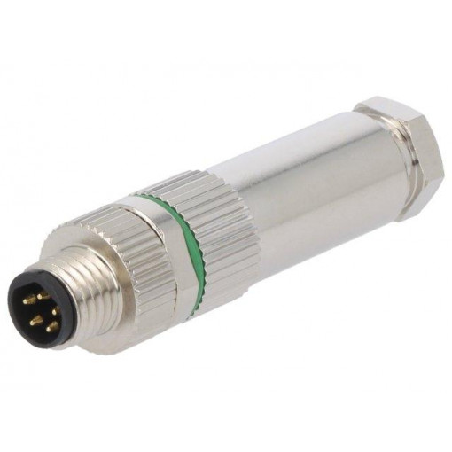 PASH-M8B-05P-MM-SL7001-00B(H); Connector: M8; male; PIN: 5; straight; for cable; plug; 3A; IP65/IP67; DEGSON ELECTRONICS