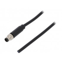 PM-M8A-03P-MM-SL7A01-00A(H); Connector: M8; male; PIN: 3; straight; plug; 3A; IP65/IP67; 60V; 1m; DEGSON ELECTRONICS