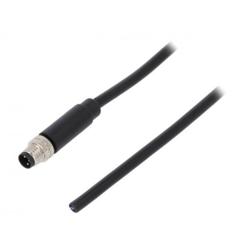 PM-M8A-03P-MM-SL7A01-00A(H); Connector: M8; male; PIN: 3; straight; plug; 3A; IP65/IP67; 60V; 1m; DEGSON ELECTRONICS