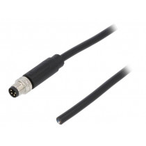 PM-M8A-04P-MM-SL7A01-00B(H); Connector: M8; male; PIN: 4; straight; plug; 3A; IP65/IP67; 30V; 1m; DEGSON ELECTRONICS