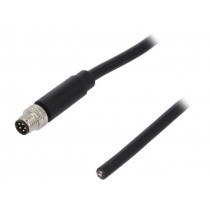 PM-M8B-05P-MM-SL7A01-00B(H); Connector: M8; male; PIN: 5; straight; plug; 3A; IP65/IP67; 30V; 1m; DEGSON ELECTRONICS