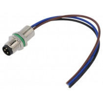 SS-M8A-03P-MM-SH7C10-00B(H); Connector: M8; male; PIN: 3; straight; for panel mounting; socket; DEGSON ELECTRONICS