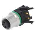 SR-M8A-03P-FF-SF7001-00B(H); Connector: M8; female; PIN: 3; angled 90°; for panel mounting; 3A; DEGSON ELECTRONICS