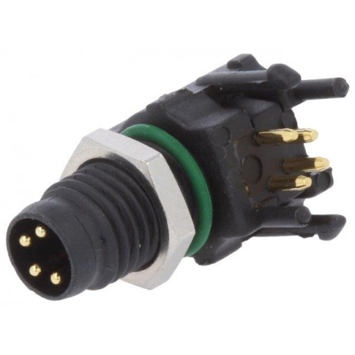 SR-M8A-04P-MM-SF7001-00B(H); Connector: M8; male; PIN: 4; angled 90°; for panel mounting; socket; DEGSON ELECTRONICS
