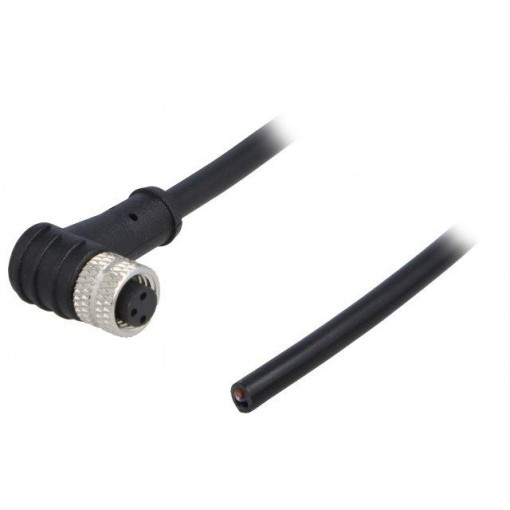 PM-M8A-03P-FF-SR7A01-00A(H); Connector: M8; female; PIN: 3; angled 90°; plug; 3A; IP65/IP67; 60V; DEGSON ELECTRONICS