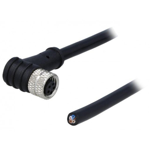 PM-M8B-05P-FF-SR7A01-00B(H); Connector: M8; female; PIN: 5; angled 90°; plug; 3A; IP65/IP67; 30V; DEGSON ELECTRONICS