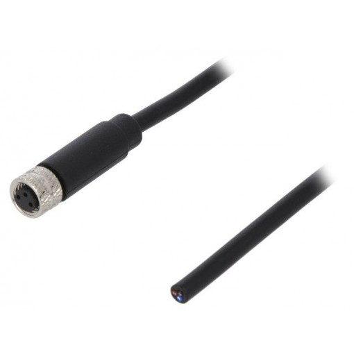 PM-M8A-03P-FF-SL7A01-00A(H); Connector: M8; female; PIN: 3; straight; plug; 3A; IP65/IP67; 60V; 1m; DEGSON ELECTRONICS