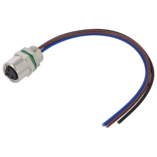 SD-M8A-03P-FF-SH7B10-00A(H); Connector: M8; female; PIN: 3; straight; for panel mounting; socket; DEGSON ELECTRONICS