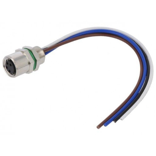 SD-M8A-04P-FF-SH7B10-00A(H); Connector: M8; female; PIN: 4; straight; for panel mounting; socket; DEGSON ELECTRONICS