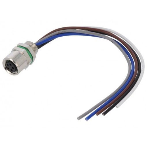 SS-M8B-05P-FF-SF7C10-00B(H); Connector: M8; female; PIN: 5; straight; for panel mounting; socket; DEGSON ELECTRONICS