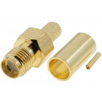 ; Plug; SMA; female; straight; RG58; crimped; for cable; 