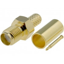 ; Plug; SMA; male,reverse; straight; RG58; crimped; for cable;  ; Plug; SMA; male,reverse; straight; RG58; crimped; for cable;
