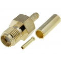 ; Socket; SMA; female; straight; RG174; crimped; 
