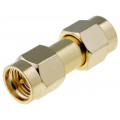 ; Coupler; SMA male,both sides; straight; gold-plated; 