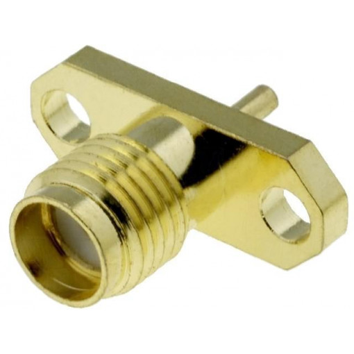 ; Socket; SMA; female; straight; soldering; gold-plated; 