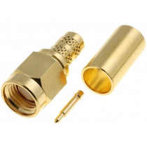 SMA1111A1-3GT50G-1-50; Plug; SMA; male; straight; 50Ω; crimped; for cable; teflon; AMPHENOL