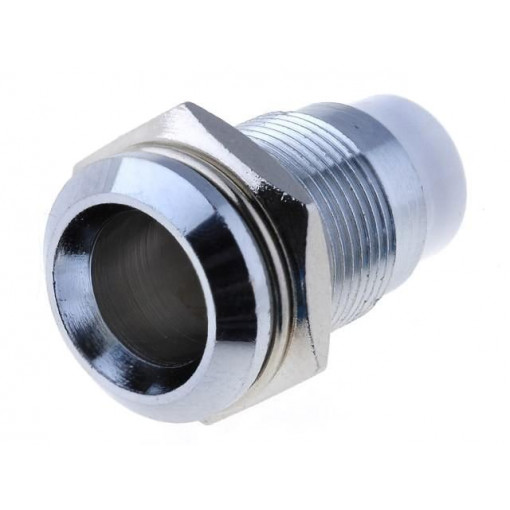 SMB1 129; LED holder; 8mm; chromium; metal; concave; with plastic plug; SIGNAL-CONSTRUCT SMB1 129; LED holder; 8mm; chromium; metal; concave; with plastic plug; SIGNAL-CONSTRUCT