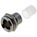 SMB1 149; LED holder; 10mm; chromium; metal; concave; with plastic plug; SIGNAL-CONSTRUCT SMB1 149; LED holder; 10mm; chromium; metal; concave; with plastic plug; SIGNAL-CONSTRUCT