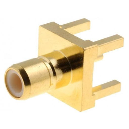 SMB1251B1-3GT30G-50; Socket; SMB; male; straight; 50Ω; THT; teflon; gold-plated; 0.3dB; AMPHENOL