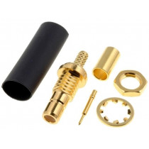 SMB1421A1-3GT30G-5-50; Socket; SMB; male; straight; 50Ω; crimped; for panel mounting; AMPHENOL