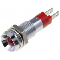 SMBD08014; Indicator: LED; recessed; 24÷28VDC; Cutout: Ø8.2mm; IP67; metal; SIGNAL-CONSTRUCT