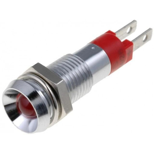 SMBD08014; Indicator: LED; recessed; 24÷28VDC; Cutout: Ø8.2mm; IP67; metal; SIGNAL-CONSTRUCT