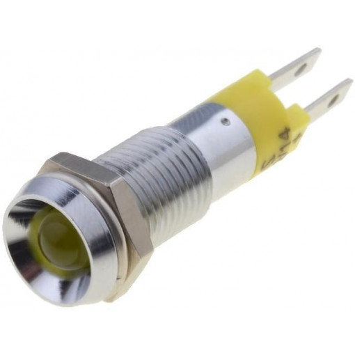 SMBD08112; Indicator: LED; recessed; 12÷14VDC; Cutout: Ø8.2mm; IP67; metal; SIGNAL-CONSTRUCT