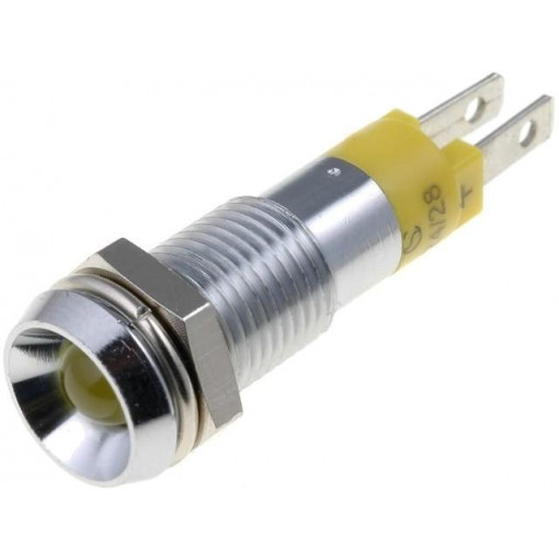 SMBD08114; Indicator: LED; recessed; 24÷28VDC; Cutout: Ø8.2mm; IP67; metal; SIGNAL-CONSTRUCT