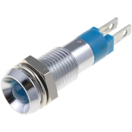 SMBD08414; Indicator: LED; recessed; 24÷28VDC; Cutout: Ø8.2mm; IP67; metal; SIGNAL-CONSTRUCT