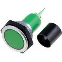 SMFP30H7289; Indicator: LED; flat; 230VAC; Cutout: Ø30.2mm; IP67; brass; SIGNAL-CONSTRUCT