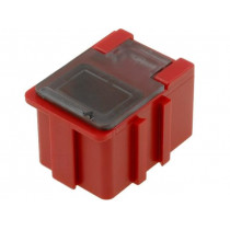 ; Bin; ESD; 16x12x15mm; Mat: Liastat (dispative); red; LICEFA ; Bin; ESD; 16x12x15mm; Mat: Liastat (dispative); red; LICEFA