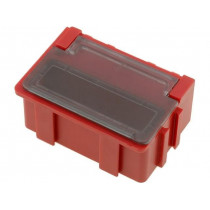 ; Bin; ESD; 37x12x15mm; Mat: Liastat (dispative); red; LICEFA ; Bin; ESD; 37x12x15mm; Mat: Liastat (dispative); red; LICEFA