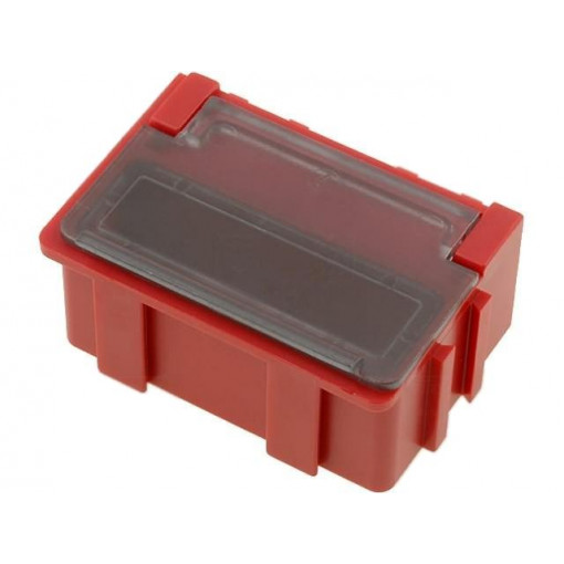 ; Bin; ESD; 37x12x15mm; Mat: Liastat (dispative); red; LICEFA ; Bin; ESD; 37x12x15mm; Mat: Liastat (dispative); red; LICEFA