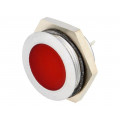 SMFL22014; Indicator: LED; flat; 24÷28VDC; Cutout: Ø22mm; IP67; metal; SIGNAL-CONSTRUCT