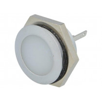 SMFL22614; Indicator: LED; flat; 24÷28VDC; Cutout: Ø22mm; IP67; metal; SIGNAL-CONSTRUCT