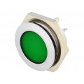 SMFL22714; Indicator: LED; flat; 24÷28VDC; Cutout: Ø22mm; IP67; metal; SIGNAL-CONSTRUCT