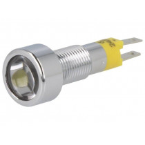 SMLD08114; Indicator: LED; flat; 24÷28VDC; 24÷28VAC; Cutout: Ø8.2mm; IP67; SIGNAL-CONSTRUCT