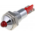 SMQD06004; Indicator: LED; prominent; 24÷28VDC; Cutout: Ø6.2mm; IP40; metal; SIGNAL-CONSTRUCT