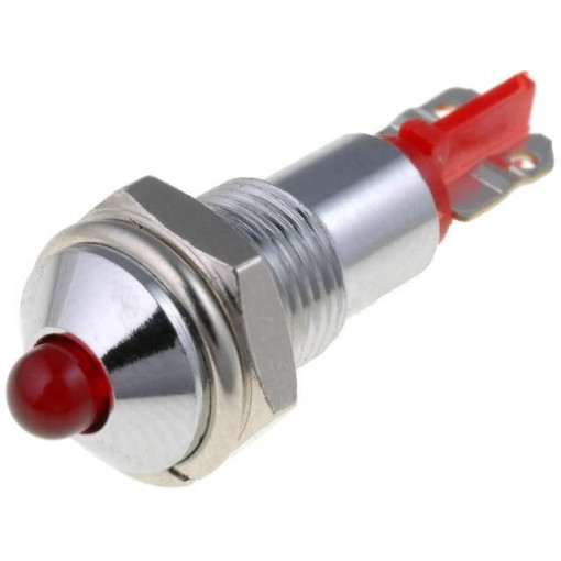 SMQD06004; Indicator: LED; prominent; 24÷28VDC; Cutout: Ø6.2mm; IP40; metal; SIGNAL-CONSTRUCT