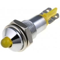 SMQD06104; Indicator: LED; prominent; 24÷28VDC; Cutout: Ø6.2mm; IP40; metal; SIGNAL-CONSTRUCT