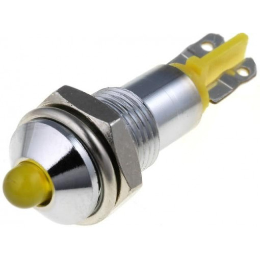 SMQD06104; Indicator: LED; prominent; 24÷28VDC; Cutout: Ø6.2mm; IP40; metal; SIGNAL-CONSTRUCT