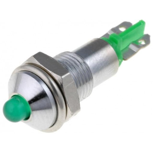 SMQD06202; Indicator: LED; prominent; 12÷14VDC; Cutout: Ø6.2mm; IP40; metal; SIGNAL-CONSTRUCT