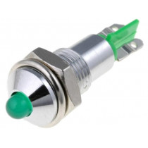 SMQD06204; Indicator: LED; prominent; 24÷28VDC; Cutout: Ø6.2mm; IP40; metal; SIGNAL-CONSTRUCT