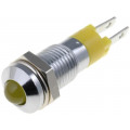 SMQD08112; Indicator: LED; prominent; 12÷14VDC; Cutout: Ø8.2mm; IP40; metal; SIGNAL-CONSTRUCT
