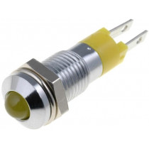 SMQD08112; Indicator: LED; prominent; 12÷14VDC; Cutout: Ø8.2mm; IP40; metal; SIGNAL-CONSTRUCT